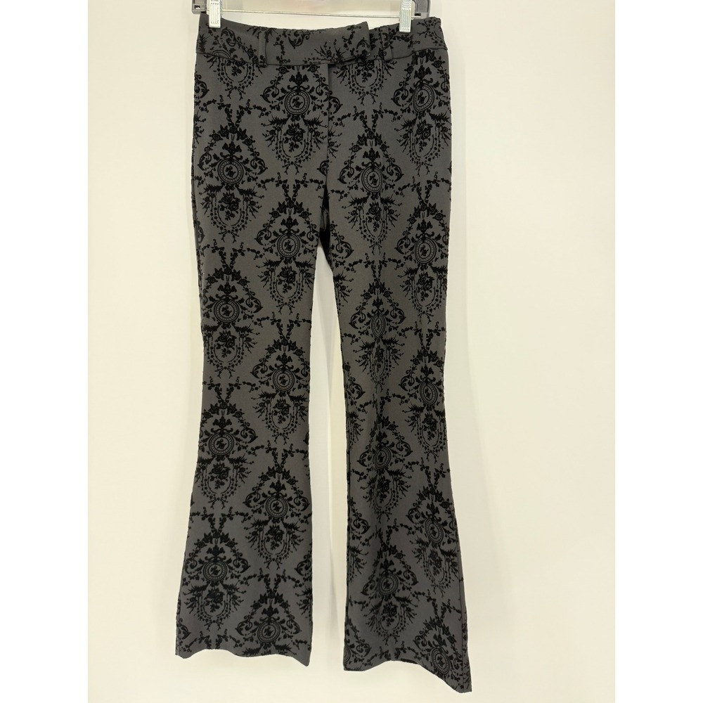Star City Vintage Y2K Womens 9 Flocked Baroque Bootcut Pants Whimsigoth USA